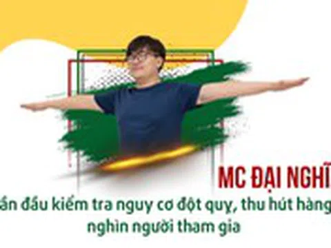 MC Đại Nghĩa lần đầu kiểm tra nguy cơ đột quỵ, thu hút hàng nghìn người tham gia