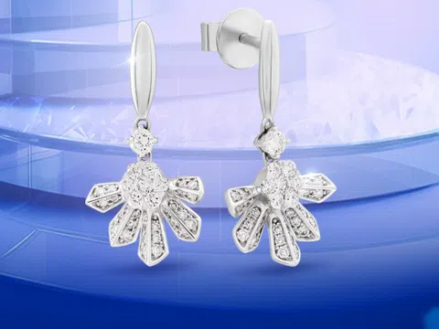 Gợi ý phối bông tai kim cương với trang phục mùa đông