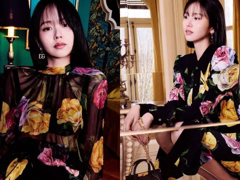 'Ngọc nữ' Kim So Hyun diện họa tiết hoa ở Italy