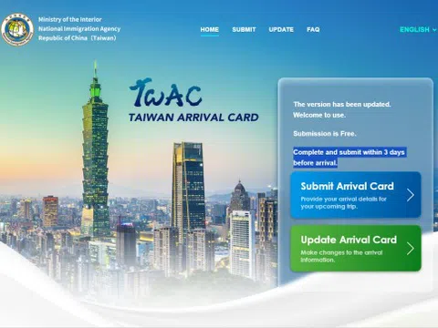 Khách Việt nhập cảnh Đài Loan bắt buộc khai báo trực tuyến từ 1/10