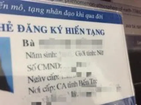 Đề xuất: Người đăng ký hiến tạng qua đời, sẽ không cần xin thêm ý kiến gia đình
