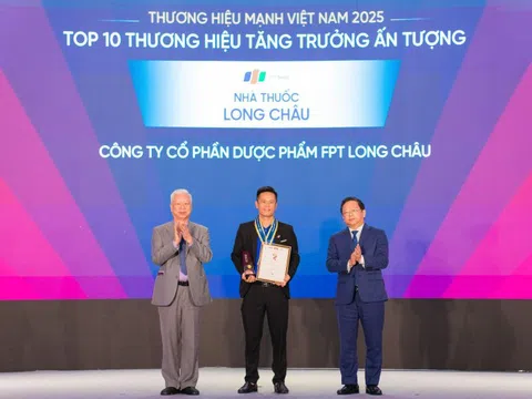 Long Châu lọt 'Top 10 thương hiệu tăng trưởng ấn tượng'