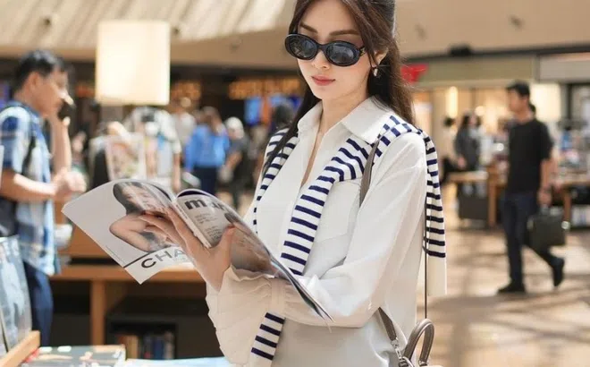 Cách phối sơ mi tôn dáng của sao Việt