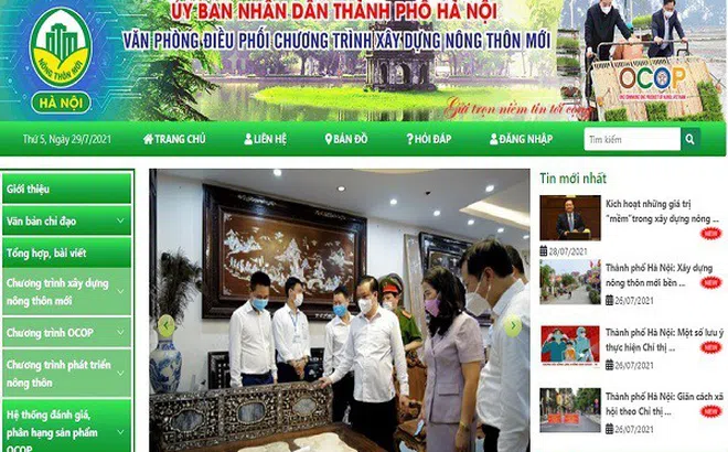 Trang thông tin chuyên sâu về nông nghiệp, phát triển nông thôn, sản phẩm OCOP, nông thôn mới của Hà Nội